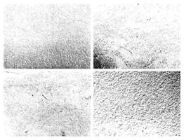 Grunge grainy dirty texture. Set of four abstract urban distress overlay backgrounds. Vector illustration