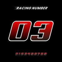 Racing Number Design Vector Template