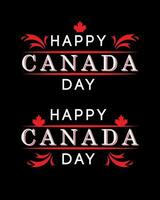 Happy Canada Day Vector Template Lettering Design.