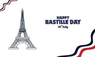 Happy Bastille Day Vector Background