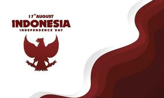 Happy Indonesia Independence Day Background With Copy Space vector