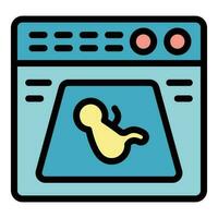 Baby xray icon vector flat