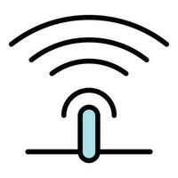 Wifi router point icon vector flat