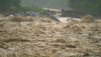 Fast Flowing Dangerous Flood Waters video