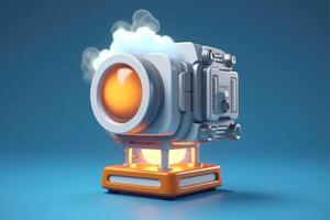 Cloud storage for downloading. digital service or application with data transmission. Network computing technologies. Futuristic Server. Digital space. Data storage, illustration photo