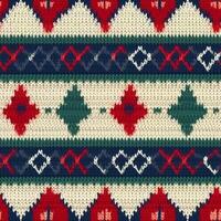 Fabric knitted seamless pattern with geometric shape spots. bright colors background for knitwear design or print, modern strips mat, illustration photo