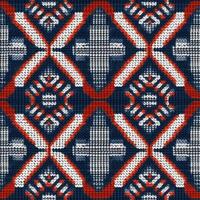 Fabric knitted seamless pattern with geometric shape spots. bright colors background for knitwear design or print, modern strips mat, illustration photo