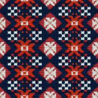 Fabric knitted seamless pattern with geometric shape spots. bright colors background for knitwear design or print, modern strips mat, illustration photo