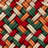 Fabric knitted seamless pattern with geometric shape spots. bright colors background for knitwear design or print, modern strips mat, illustration photo