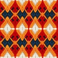 Fabric knitted seamless pattern with geometric shape spots. bright colors background for knitwear design or print, modern strips mat, illustration photo
