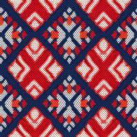 Fabric knitted seamless pattern with geometric shape spots. bright colors background for knitwear design or print, modern strips mat, illustration photo
