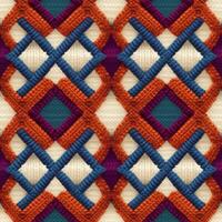 Fabric knitted seamless pattern with geometric shape spots. bright colors background for knitwear design or print, modern strips mat, illustration photo