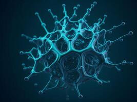 Brain neural network molecule atom. photo