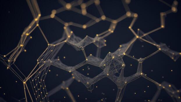 Abstract futuristic network lines background , Network technology abstract concept , Generate Ai photo