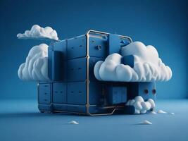 Cloud Based Media Storage 3D. photo