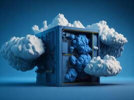 Cloud Based Media Storage 3D. photo