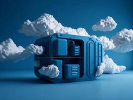 Cloud Based Media Storage 3D. photo