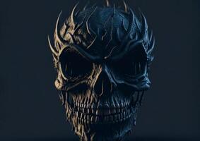 Horror head nightmare scull, Halloween concept. photo