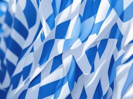 Blue and white traditional Bavarian background. AI generated photo