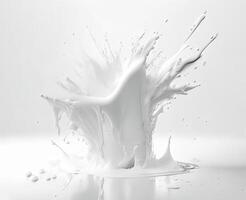 White milk splashes, AI generated photo