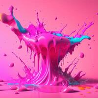Pink abstract splashes, photo