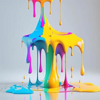 resumen vistoso pintar salpicaduras, ai generado foto