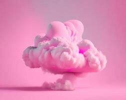 Pink abstract cloud romantic concept, AI generated photo