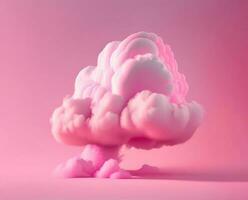 Pink abstract cloud romantic concept, AI generated photo