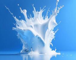 White milk splashes, AI generated photo