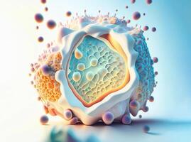 3d illustration of a virus or bacteria, photo