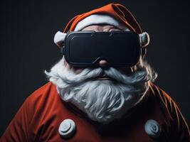 Santa Claus in VR, AI Generated photo