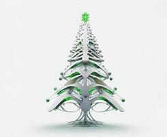 cyberpunk futuristic Christmas tree, photo