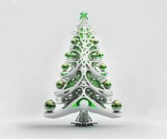 cyberpunk futuristic Christmas tree, AI generated photo