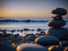 Spa treatment aromatherapy with candles, Stones and flowers for relax wellness photo