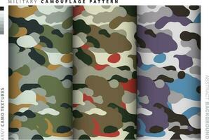 Set of Camouflage background textile uniform vector image