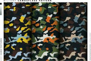 Set of Camouflage background textile uniform vector image