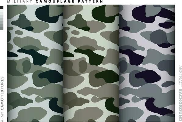Set of Camouflage background textile uniform vector image