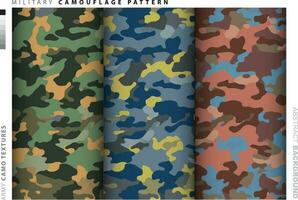 Set of Camouflage background textile uniform vector image