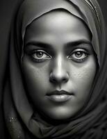 portrait of a beautiful muslim woman photo