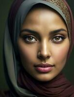 portrait of a beautiful muslim woman photo