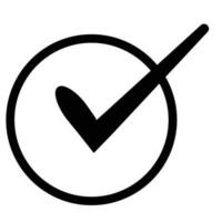 check list icon or tick mark to choose correct with box  line black concept vector