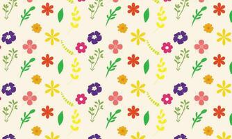 abstract beautiful flower of colorful floral seamless pattern modern design on isolated on white background vector illustration