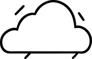 cloud icon outline sign clouds draw black line symbol graphic design weather forecast doodle style  vector illustration