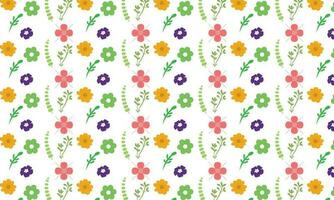 abstract beautiful flower of colorful floral seamless pattern modern design on isolated on white background vector illustration