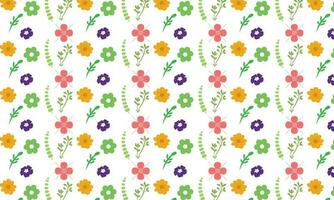 abstract beautiful flower of colorful floral seamless pattern modern design on isolated on white background vector illustration