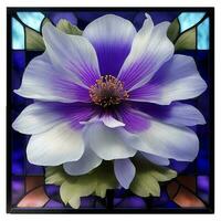 Stain Glass Flower Background photo