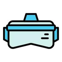 Virtual glasses device icon vector flat