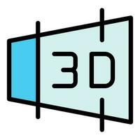 3d interfaz icono vector plano