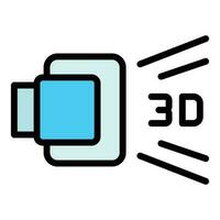 3d visual icon vector flat