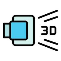 3d visual icon vector flat